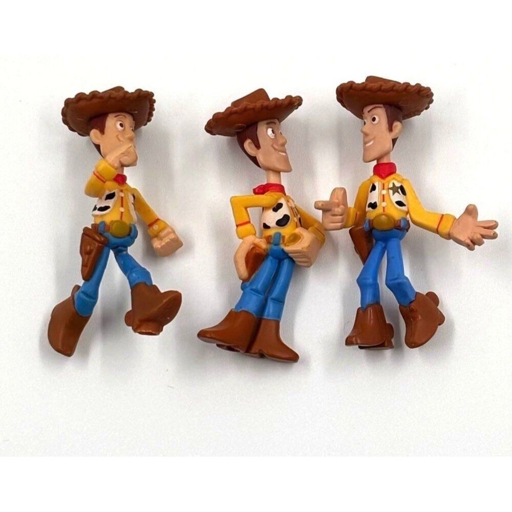 Disney Pixar Toy Story Sheriff Woody Mini Action Figures PVC Lot of 3